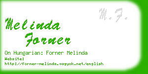 melinda forner business card